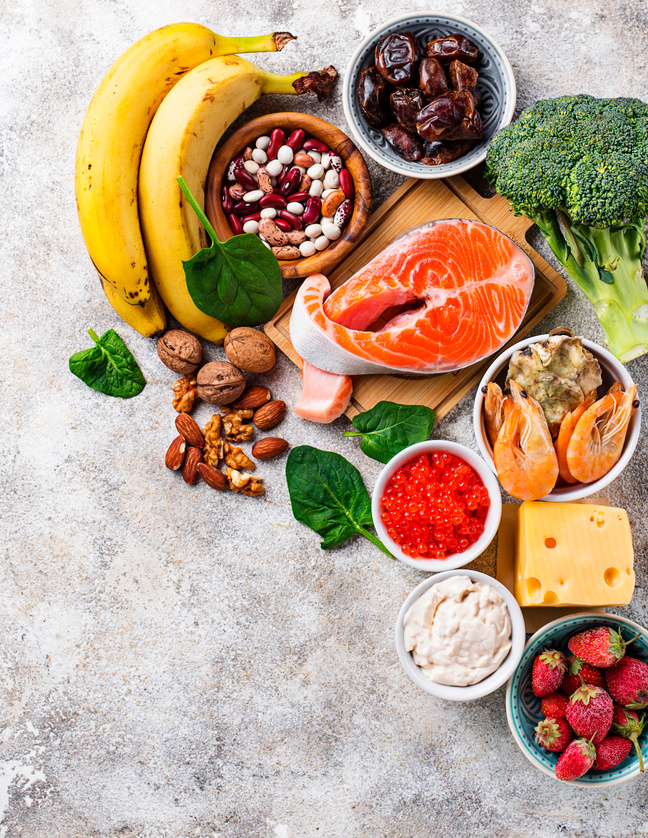 Meat, Fruits and Vegetables 